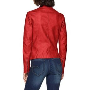 chaqueta de cuero roja oferta
